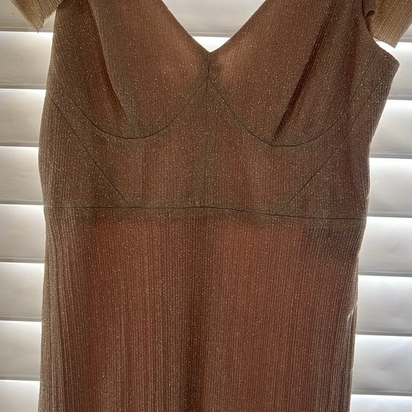CALVIN KLEIN Gold sparkle dress - Picture 3 of 6